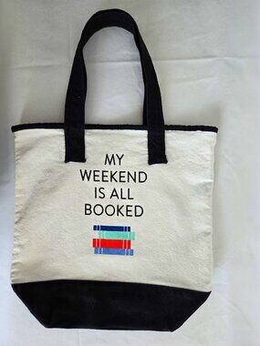 Indigo "My Weekend is All Booked" Canvas Tote Bag | Unisex